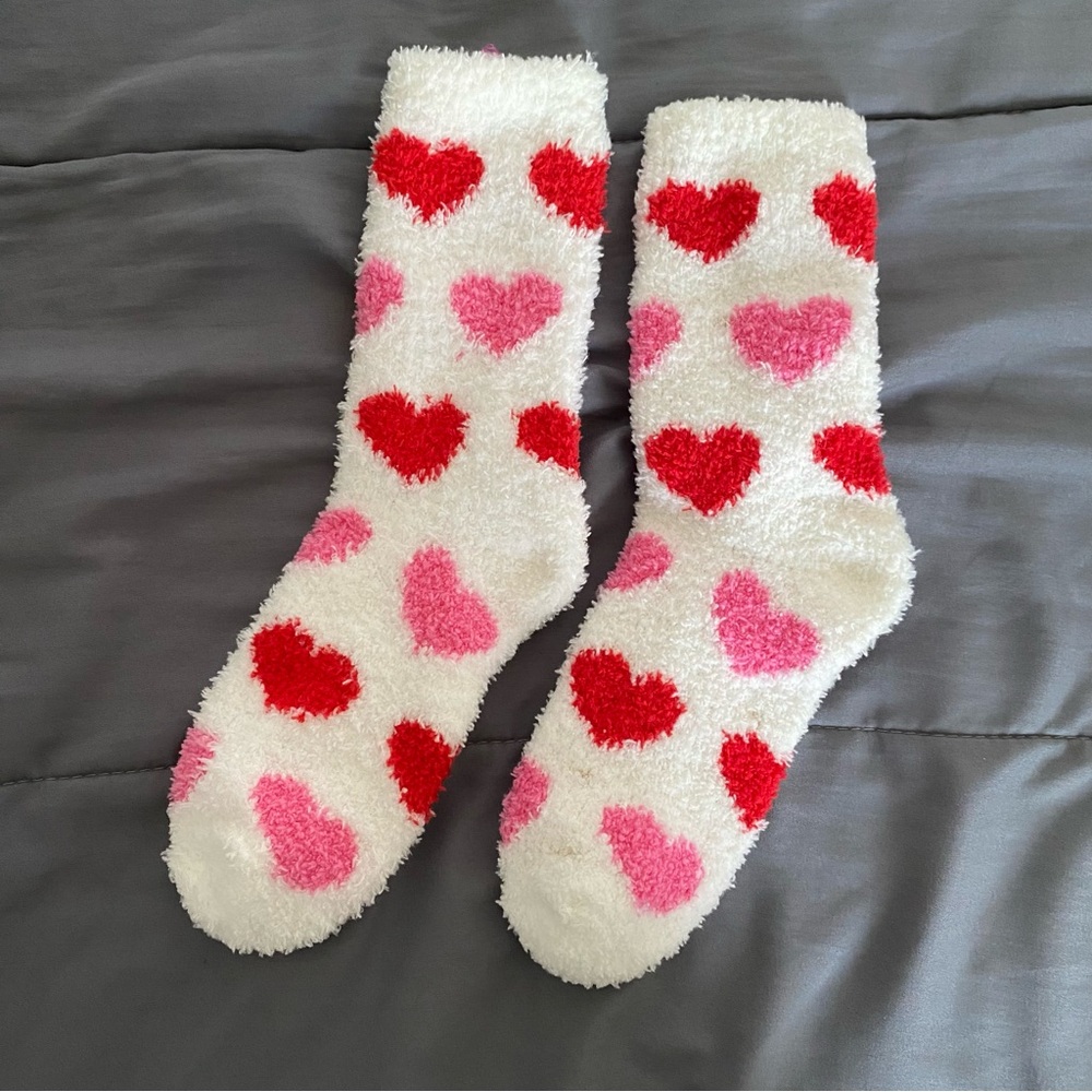 Heart Fuzzy Socks